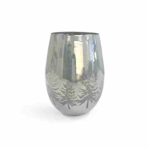 Renee Jar – Christmas Trees Frosted Silver