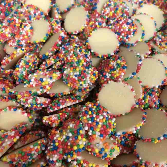 White Chocolate Freckles 1kg Bag